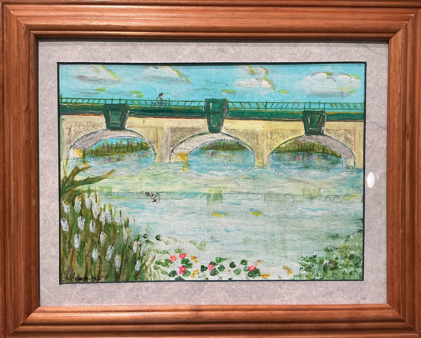 Bridge With Bicyclist