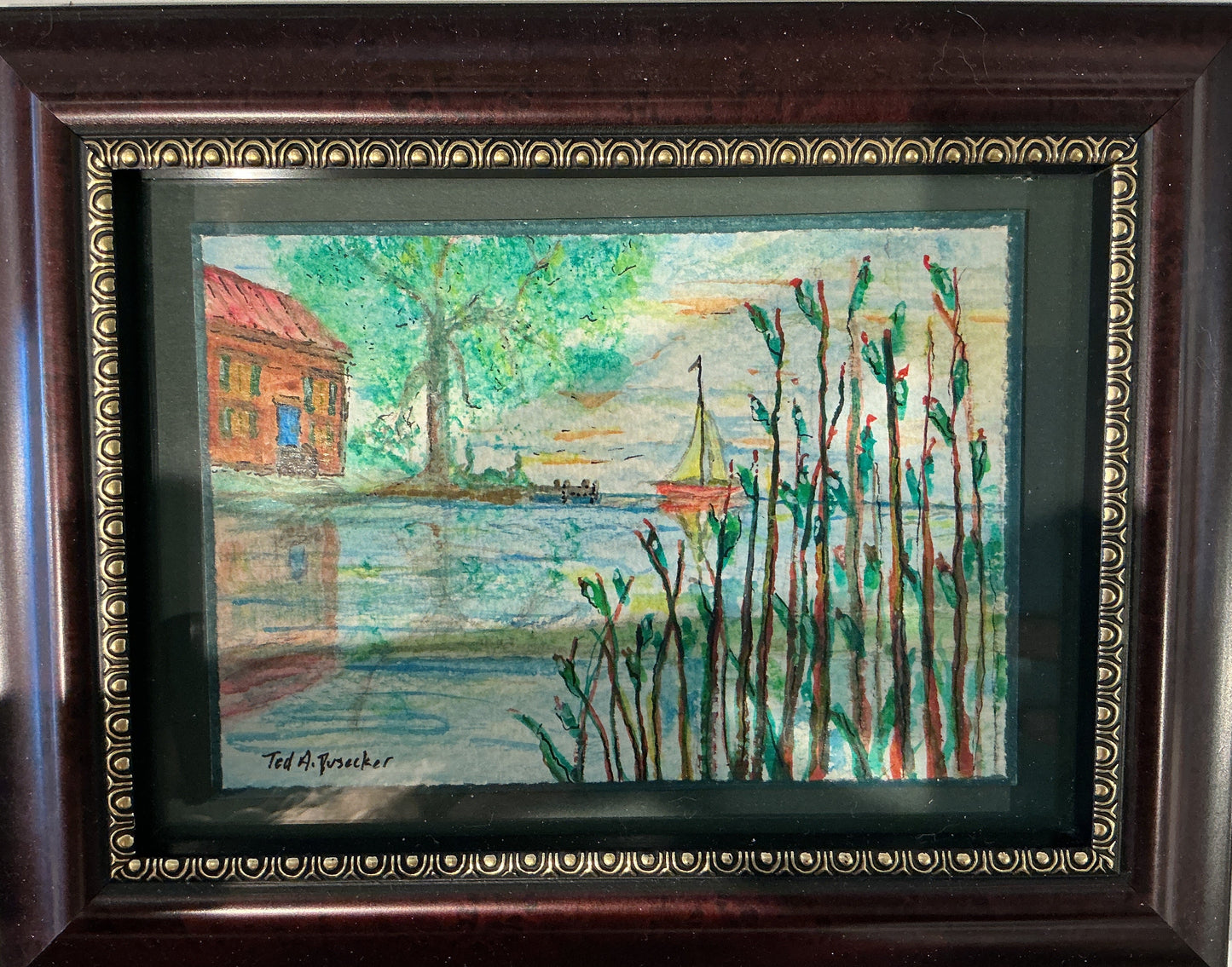 Reeds and Sailboat