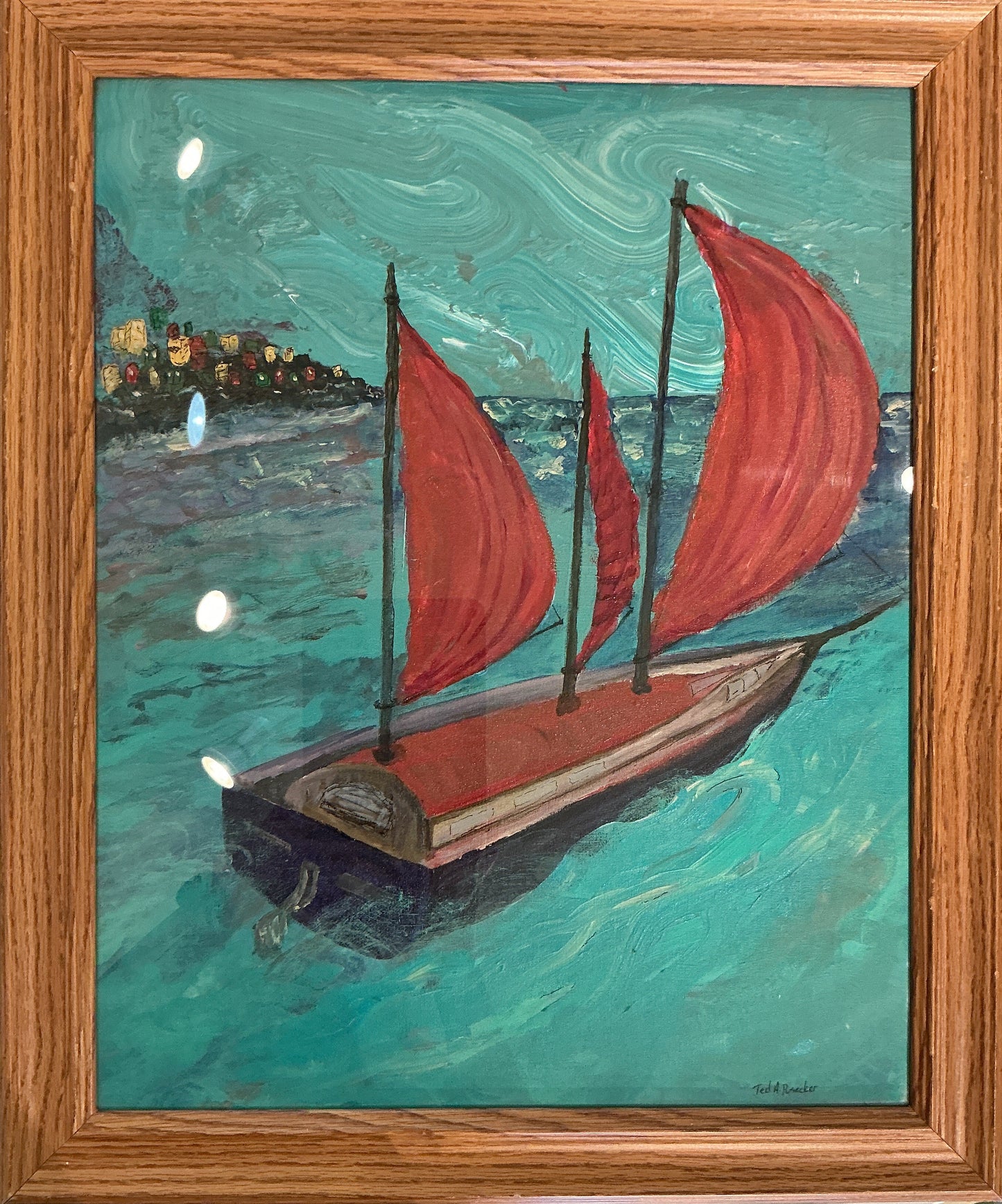 Sailboat In Red