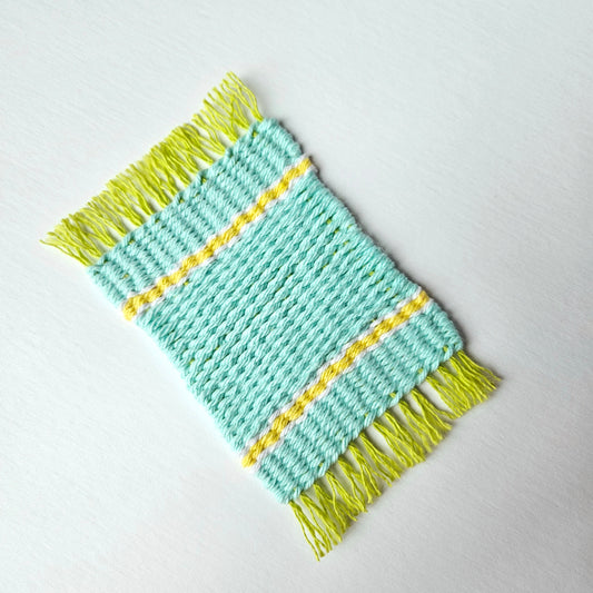 Handwoven Mug Rug Coaster    Saturday March 28th from 3pm-6pm
(Beginner)
Intro to weaving, all supplies included. Pick your colors and create a fun rug for your mug! Art Guide: Amanda Wedemeyer