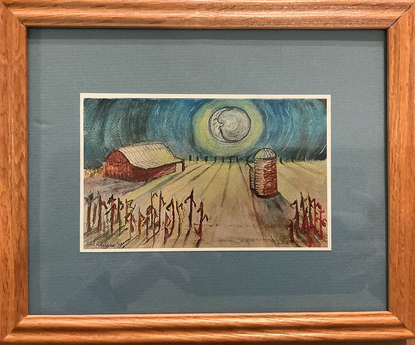 Moon Shadow Over Farm (print)