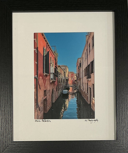 Venice Reflection with Boat