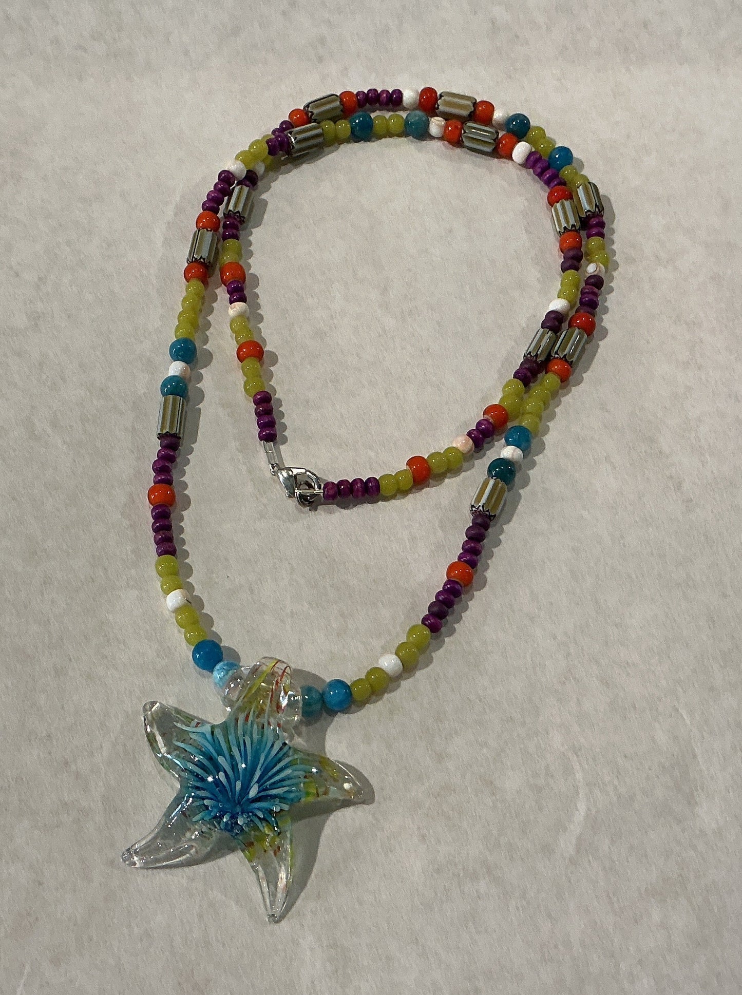 Glass Starfish Necklace