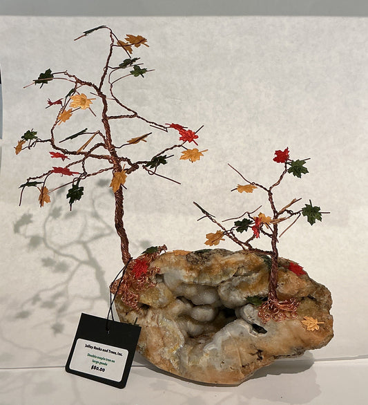 Double Maple Tree on Large Geode