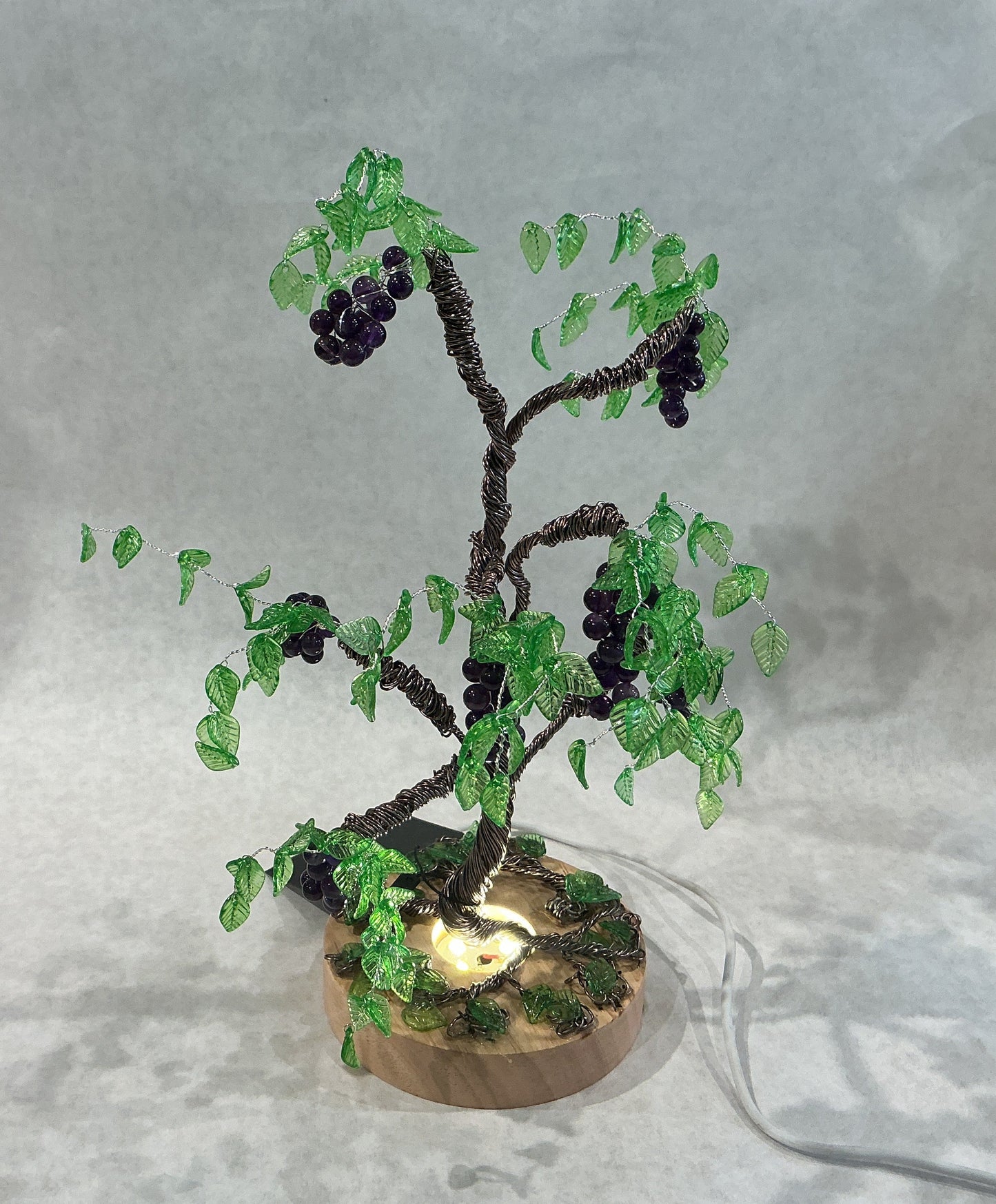 Grapevine Lightup on Wood
