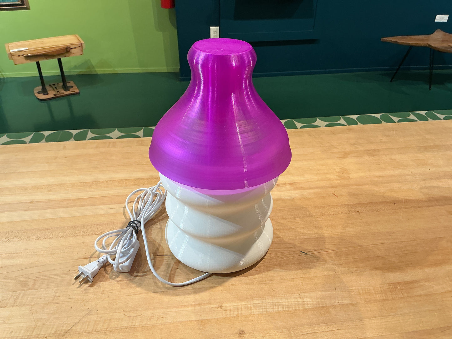 White base purple shade lamp - WN