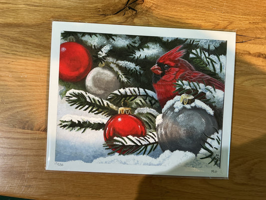 Christmas Cardinal Prints by Matt Gaberell