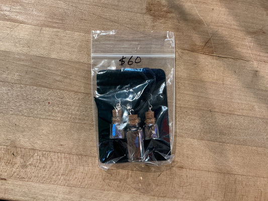 Butterfly Bottle Pendant and Earring Set