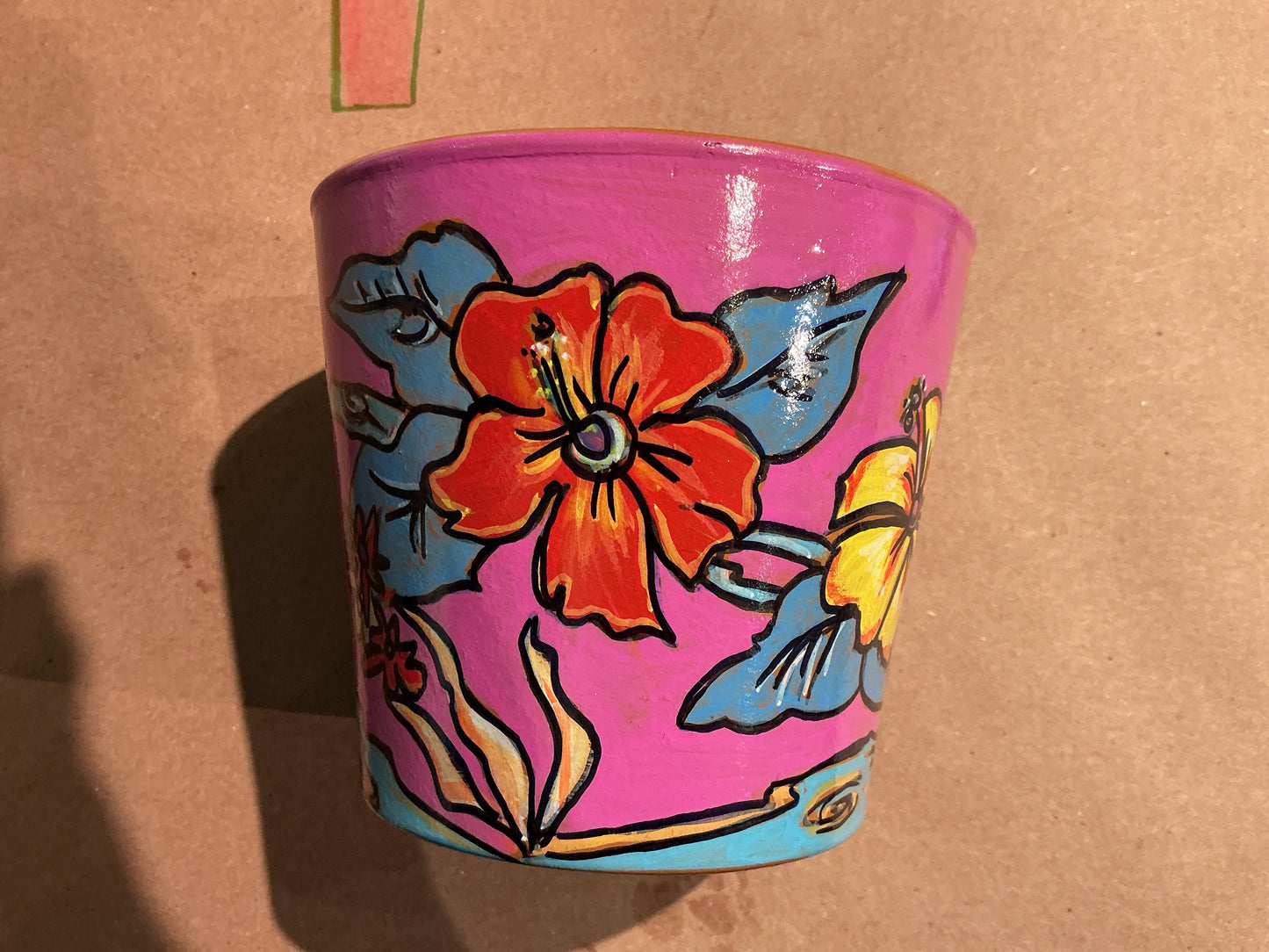 Flower Pot Painting with Art Guide: Chris Soto. Saturday,  November 29th from 1pm - 3pm - Ages 8-Adult (8-11 must be accompanied by an Adult) $35