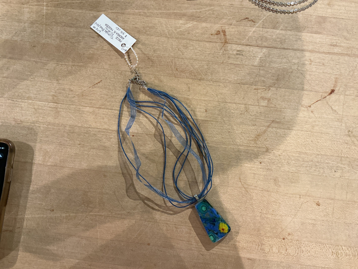 #41 Blue/yellow Frittini pendant
