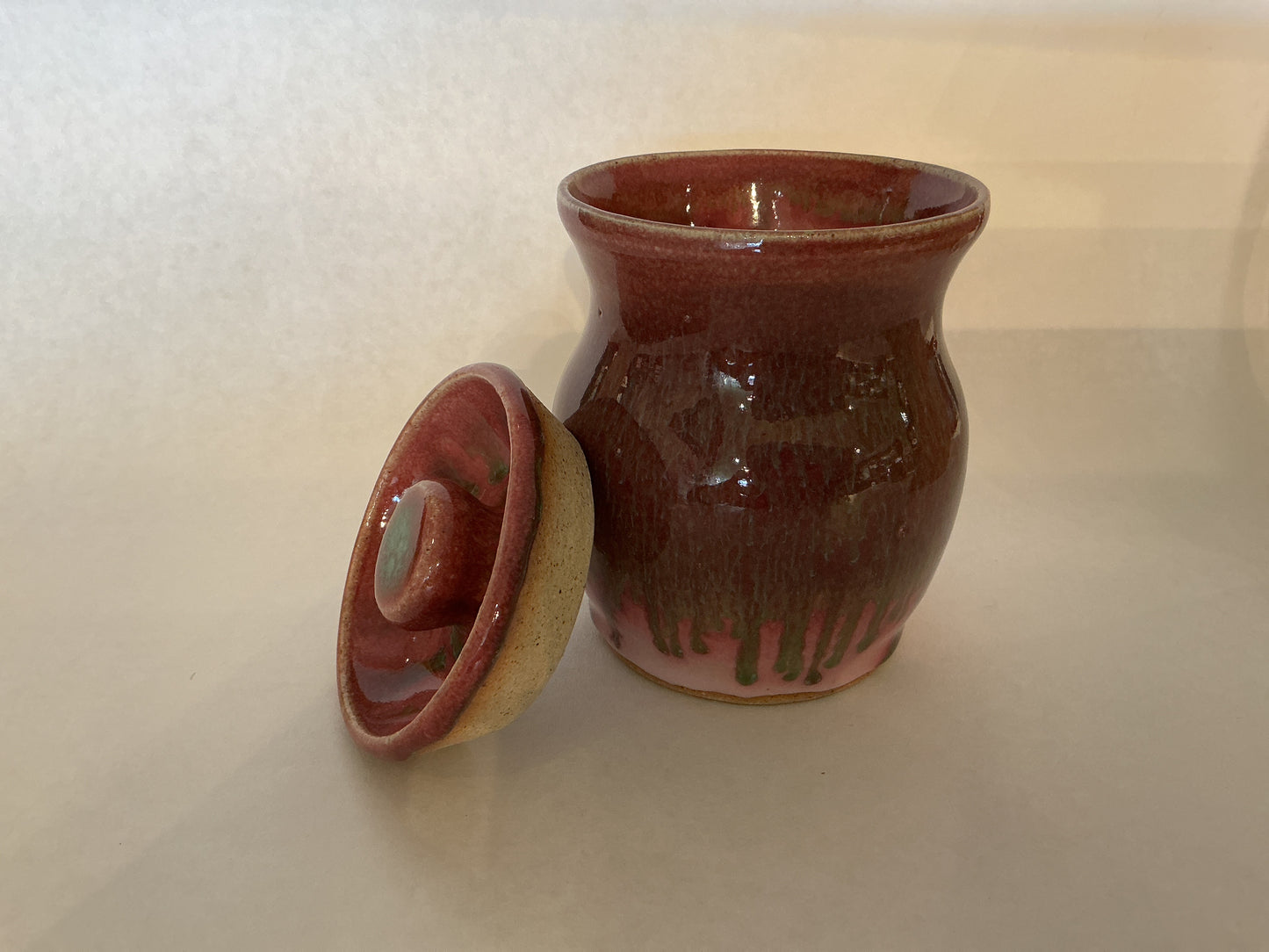 Pink Lidded Curve Vase