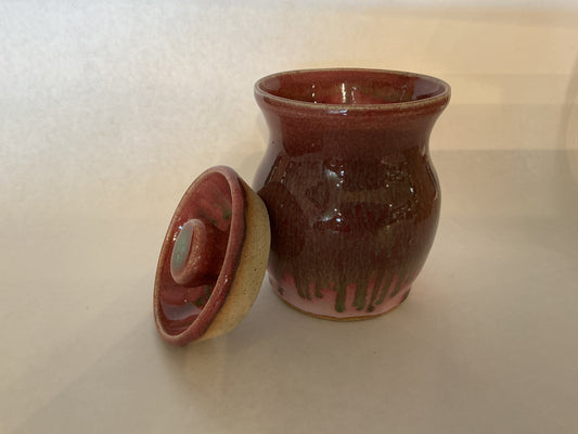 Pink Lidded Curve Vase