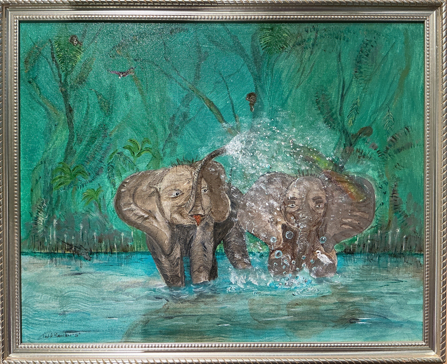Baby Elephants In Water