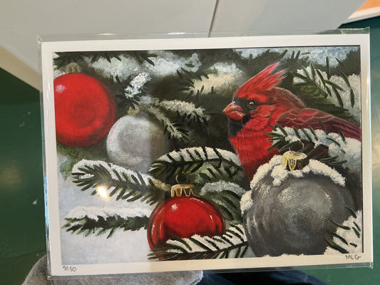 Christmas Cardinal Prints by Matt Gaberell
