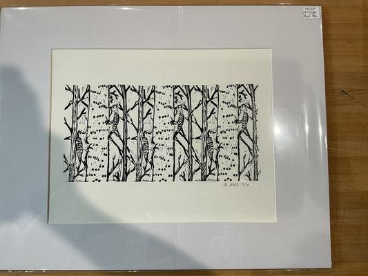 Triple Woodpecker Print