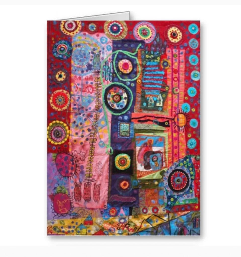 Passion Works Greeting Card - Crazy Quilt