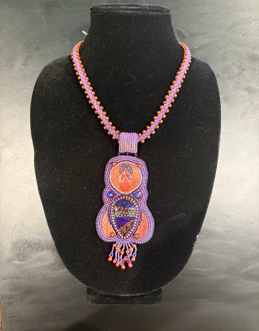 Lotus Dichro Beaded Chain - AY