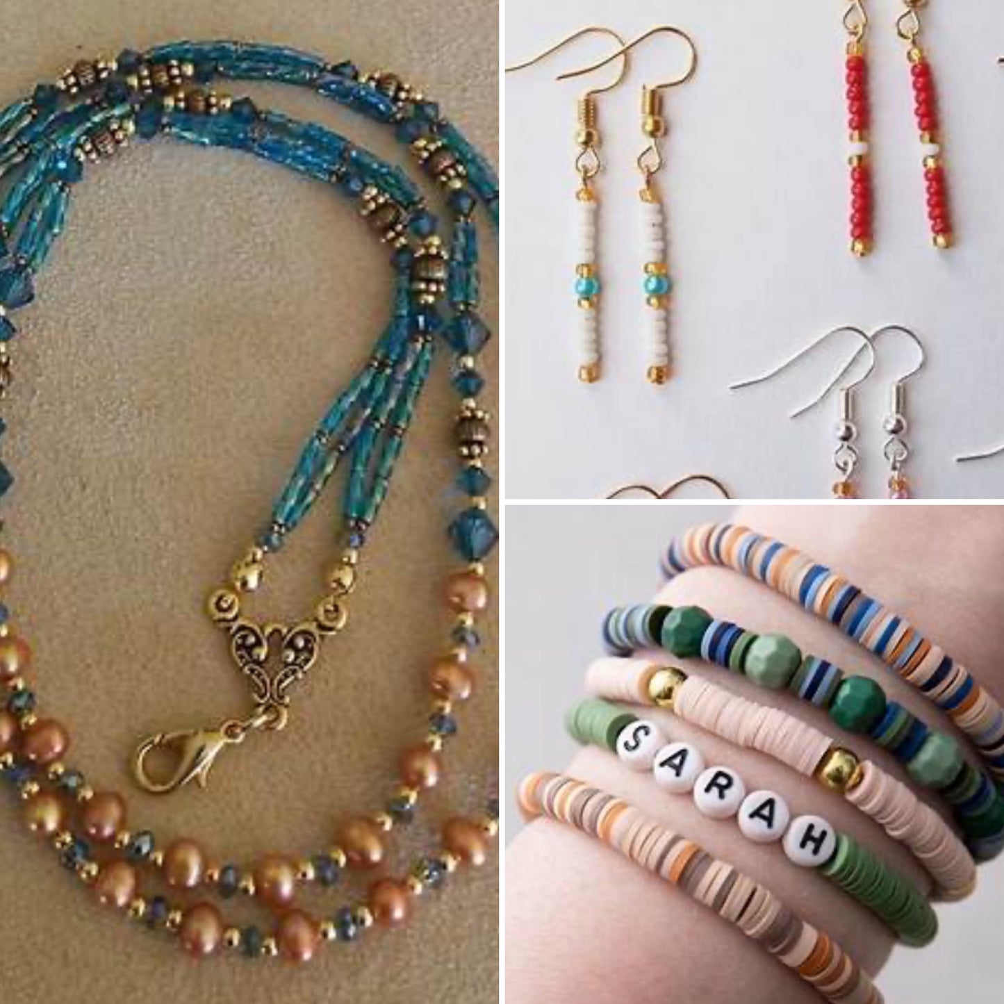 Make A Beaded Jewelry Gift with Art Guide: Terri Lubomski. Sunday, December 7 from 2pm - 4pm- Ages 8-Adult (8-11 must be accompanied by an Adult) $55