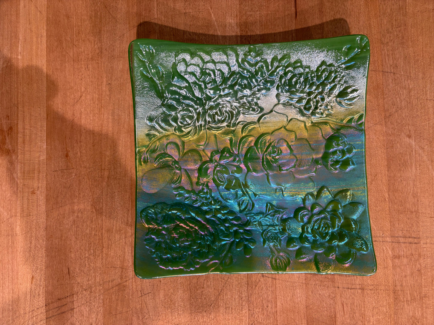 Green Succulent Plate -AY