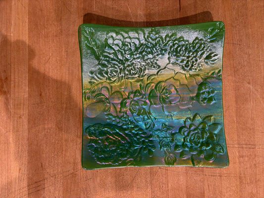 Green Succulent Plate -AY